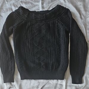 Lauren Ralph Lauren Black Cable Knit Sweater